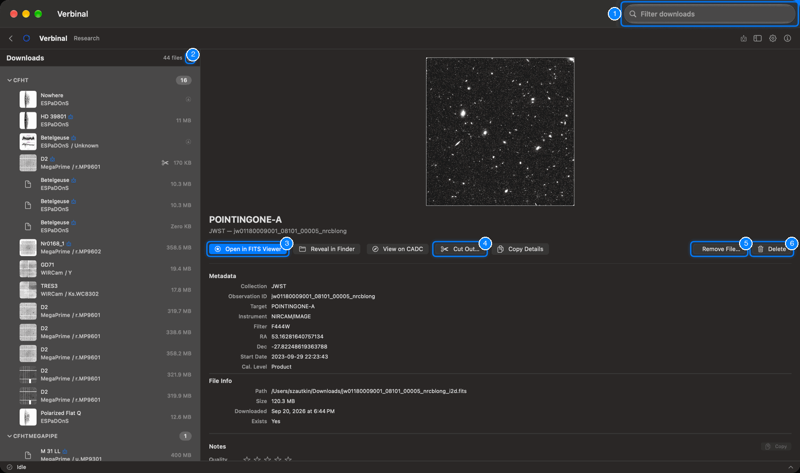 Research: the list of your observations, and one of them