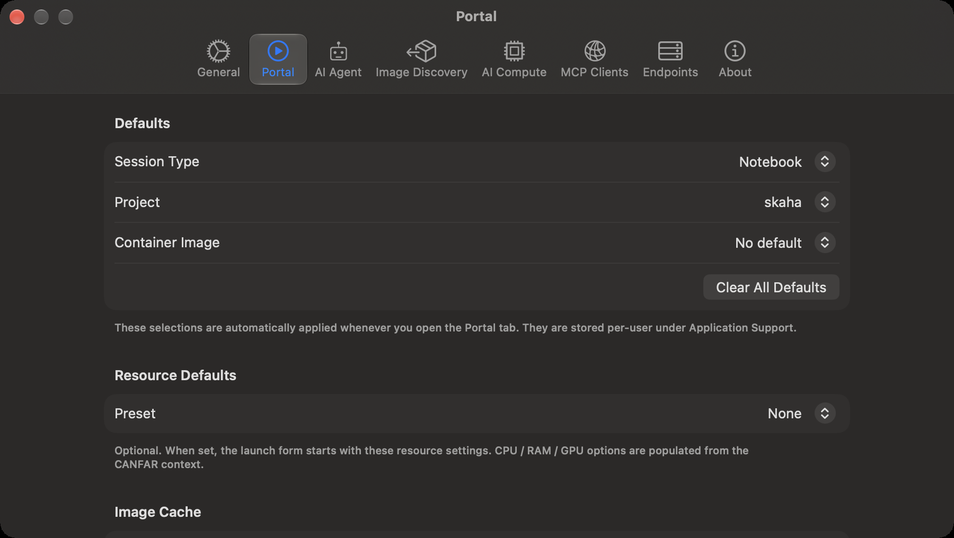 Settings ▸ Portal